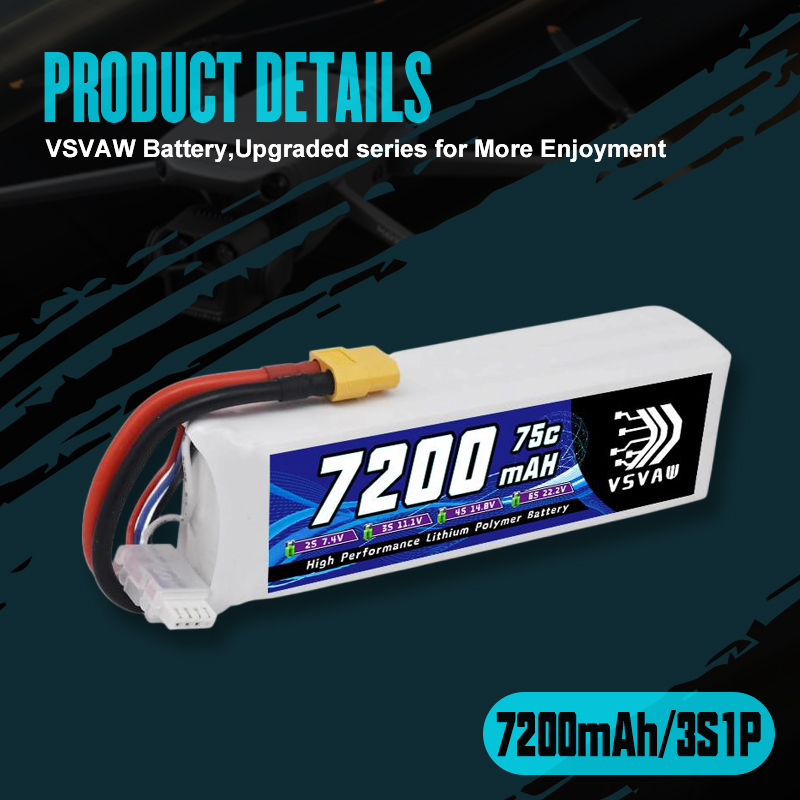 VSVAW 3S Lipo Battery 11.1V 72 - Drone Battery 3S 评论和价格