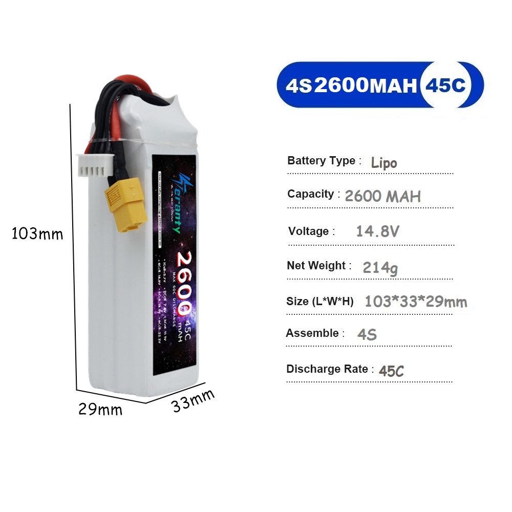 4S LiPo Battery 14.8V 1500mah  - Drone Battery 4S 评论和价格