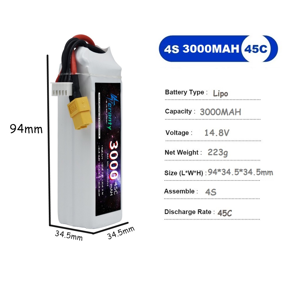 4S LiPo Battery 14.8V 1500mah  - Drone Battery 4S 评论和价格