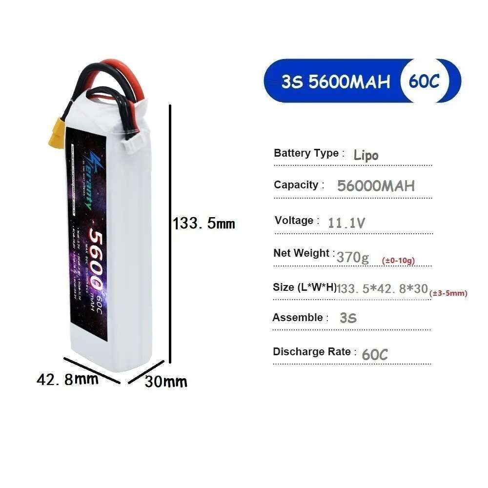 TERANTY 5600MAH 60C 2S 3S 4S 6 - Drone Battery 4S 评论和价格