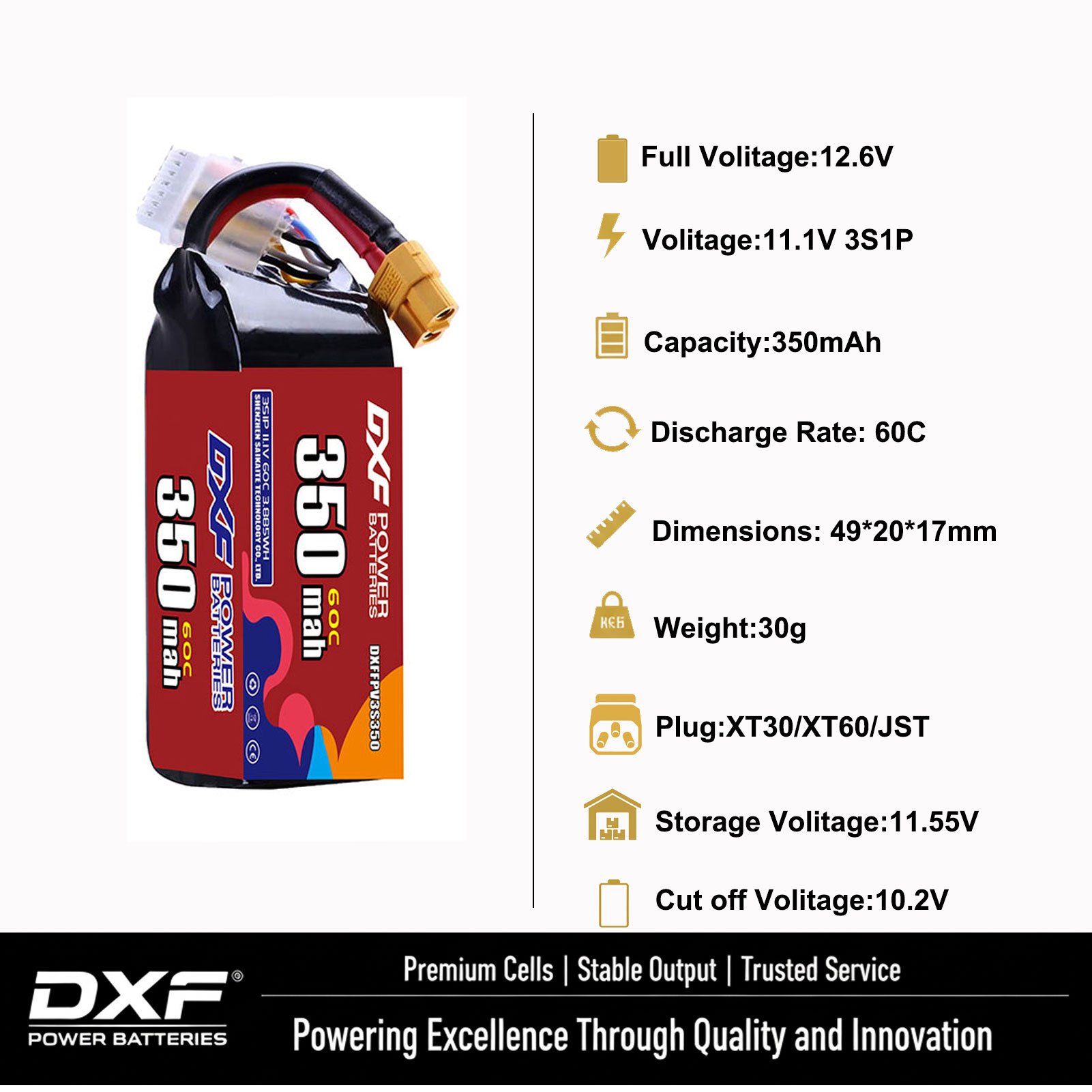 DXF Lipo 3S Battery 11.4V 1700 - Drone Battery 3S 评论和价格